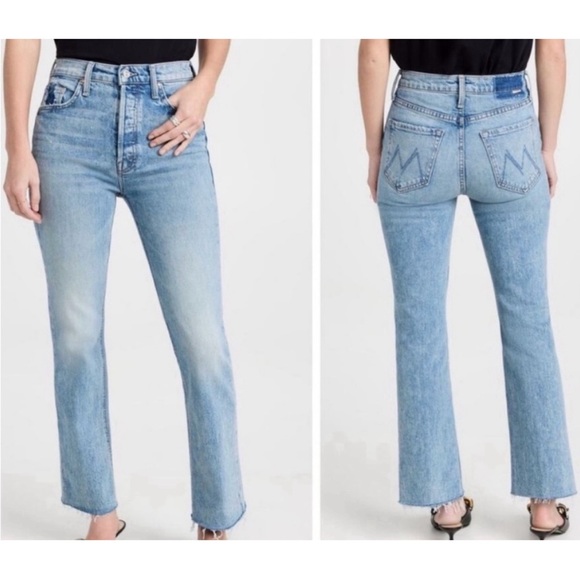 MOTHER Denim - NEW Mother The Tripper Flood Fray High Waist
Ankle Flare Jeans Size 30